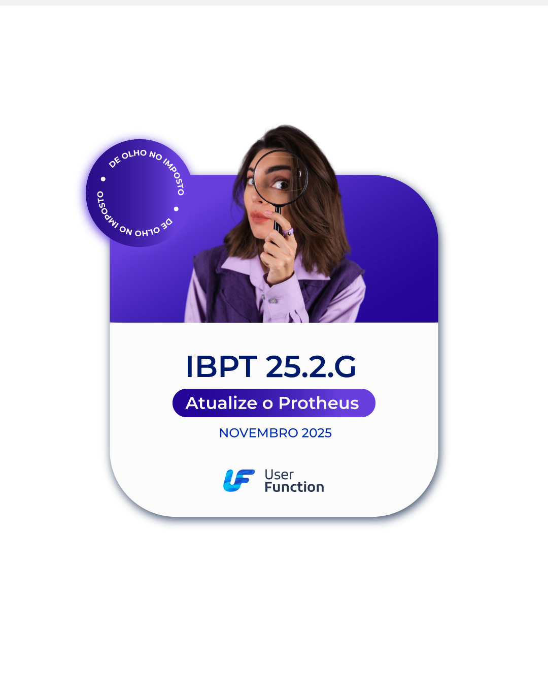 📣 Entrou em vigor a nova Tabela IBPT 25.2.G com vigência de 20/10/2025 a 30/11/2025. Atualize, é passível de fiscalização!

Receba todo o passo a passo para atualizar o seu Protheus ➡ LINK NA BIO

#userfunction #tamojuntouf #totvs #protheus #advpl #ibpt #tabelaibpt #faturamento #deolhonoimposto