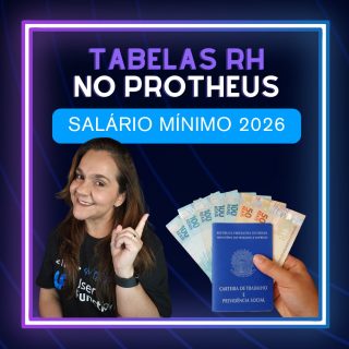 Já está disponível o novo valor de salário mínimo para o ano de 2026.

Atualize as Tabelas RH no Protheus para que os cálculos e apurações sejam realizados corretamente para o exercício neste ano.

Download do Material de Apoio ➡️ LINK NA BIO!
#userfunction #tamojuntouf #totvs #protheus #advpl