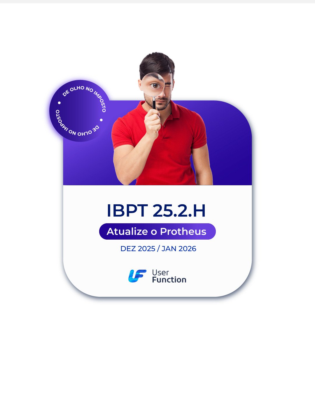 📣 Entrou em vigor a nova Tabela IBPT 25.2.H com vigência de 20/11/2025 a 31/01/2026. Atualize, é passível de fiscalização!

Receba todo o passo a passo para atualizar o seu Protheus ➡ LINK NA BIO

#userfunction #tamojuntouf #totvs #protheus #advpl #ibpt #tabelaibpt #faturamento #deolhonoimposto