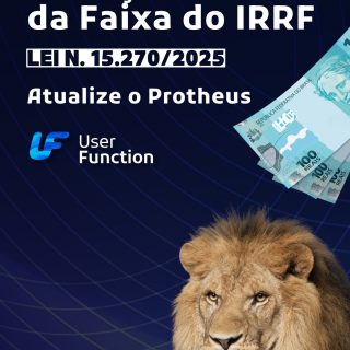 📢 A Redução Gradual da Faixa do IRRF Protheus, prevista na Lei nº 15.270, já está sendo tratada pelo Protheus por meio de atualização liberada pela TOTVS.

Assista ao vídeo para entender o que muda no cálculo do IRRF, quais ajustes devem ser feitos no Protheus e o que revisar agora para evitar erros na folha em 2026.

Para download do material de apoio, acesse link da bio 😉👊
#userfunction #tamojuntouf #totvs #protheus #advpl