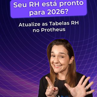📢 O Governo já disponibilizou os novos valores de salário mínimo, salário família e tabelas de INSS e de IRRF para o ano de 2026.

Atualize as Tabelas RH no Protheus e garanta cálculos corretos durante todo o exercício.

👉 Fique por dentro também das novas regras do Imposto de Renda 2026 para Funcionários e Prestadores de Serviço.

LINK NA BIO 😉👊
#userfunction #tamojuntouf #totvs #protheus