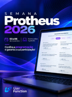 Já tá sabendo? 👀

De 03 a 06 de novembro, vai rolar a Semana Protheus 2026: quatro dias de conteúdo online e gratuito para você conhecer as novidades do Release 12.1.2610, explorar novas funcionalidades e descobrir como a tecnologia pode transformar a gestão do seu negócio.

Serão sessões com especialistas, tendências, inovação e muito conhecimento para você aproveitar ao máximo tudo o que o Protheus tem a oferecer.

📅 03 a 06 de novembro
💻 Online e gratuito

👉 Confira a programação no carrossel, escolha suas sessões e faça sua inscrição! 😉👊
#userfunction #tamojuntouf #totvs #protheus #advpl