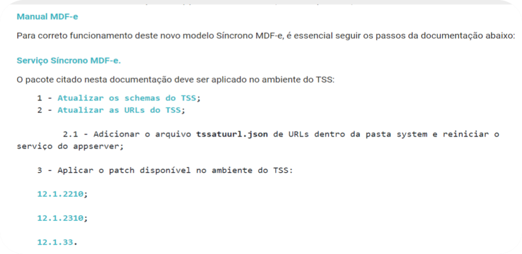 Notas Técnicas Julho 2024 - MDFe Síncrono