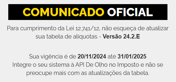 De Olho no Imposto - IBPT 24.2.E