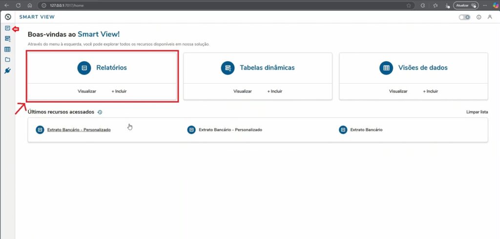 Acesso aos relatórios SmartView
