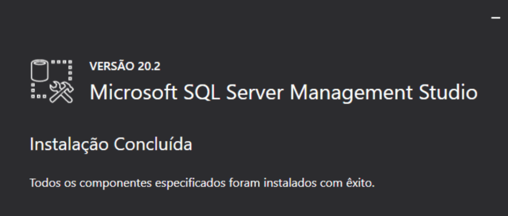 Instalação SQL Server concluída