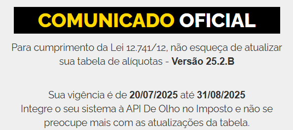 IBPT 25.2.B - De olho no imposto