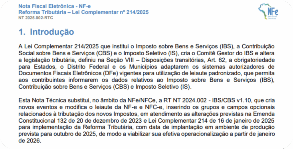 Introdução da Nota Técnica 2025.002