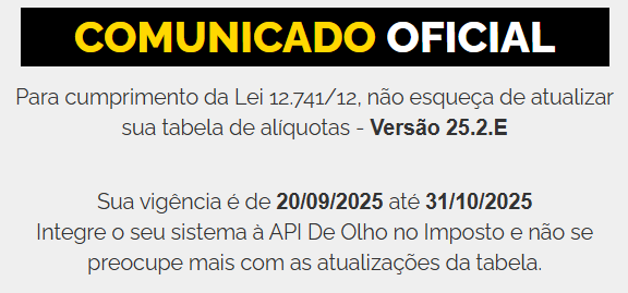 IBPT 25.2.E - De olho no imposto